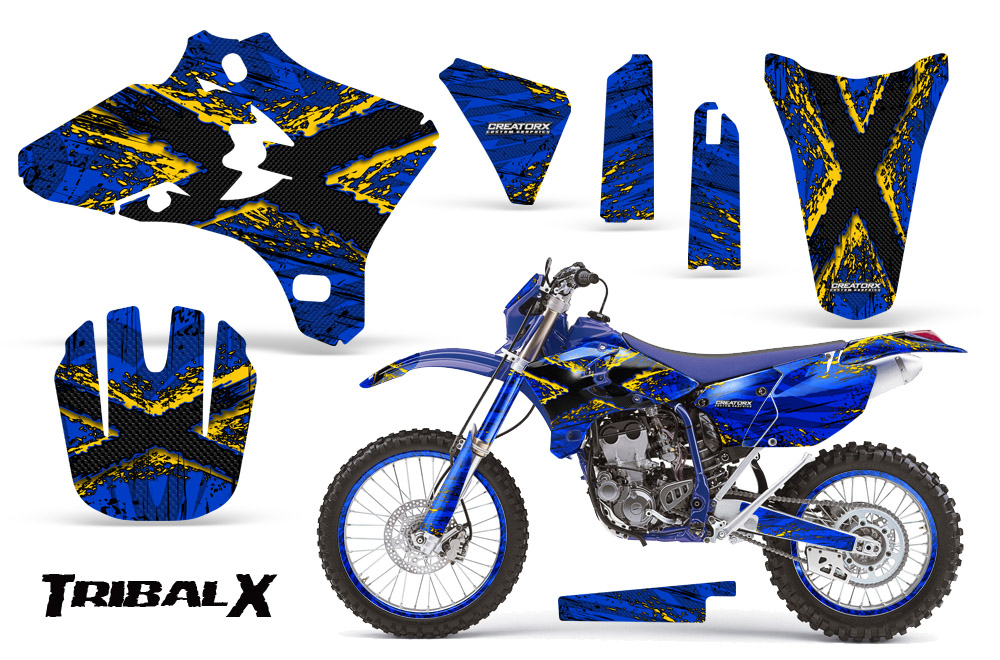 Yamaha YZ250 YZ450 03-05 WR250 WR450 05-06 TribalX Yellow Blue NP Rims